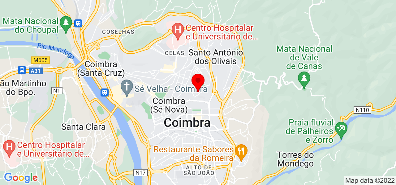 R&uacute;ben Mina - Coimbra - Coimbra - Mapa