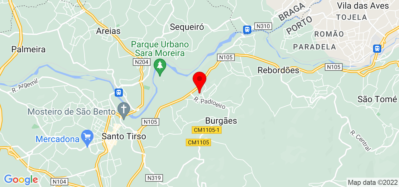 S&eacute;rgio Leite - Porto - Santo Tirso - Mapa