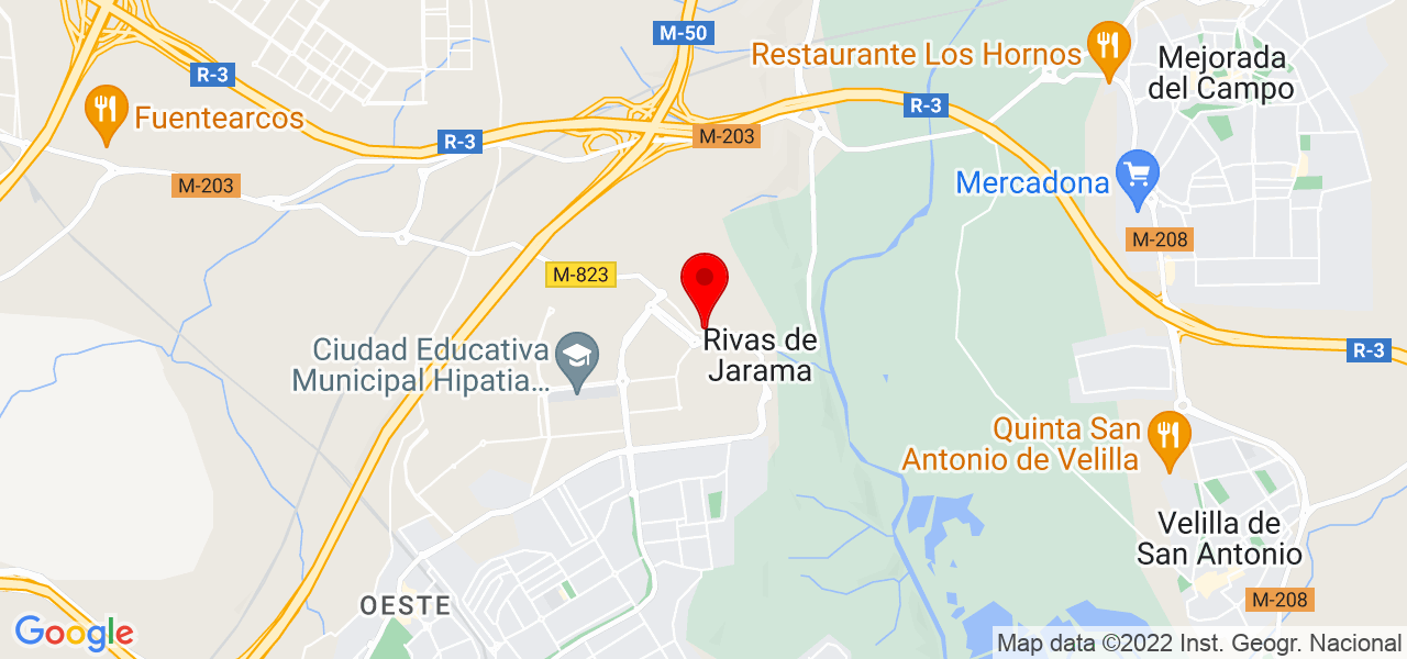 Podendogs - Comunidad de Madrid - Rivas-Vaciamadrid - Mapa