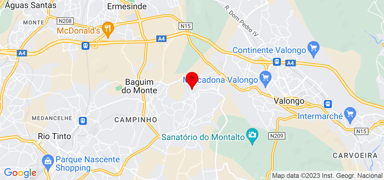 Moinho aprumado - Porto - Gondomar - Mapa