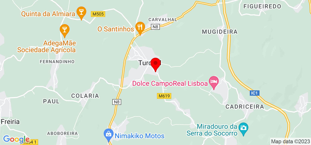 Liliana Nunes - Lisboa - Torres Vedras - Mapa