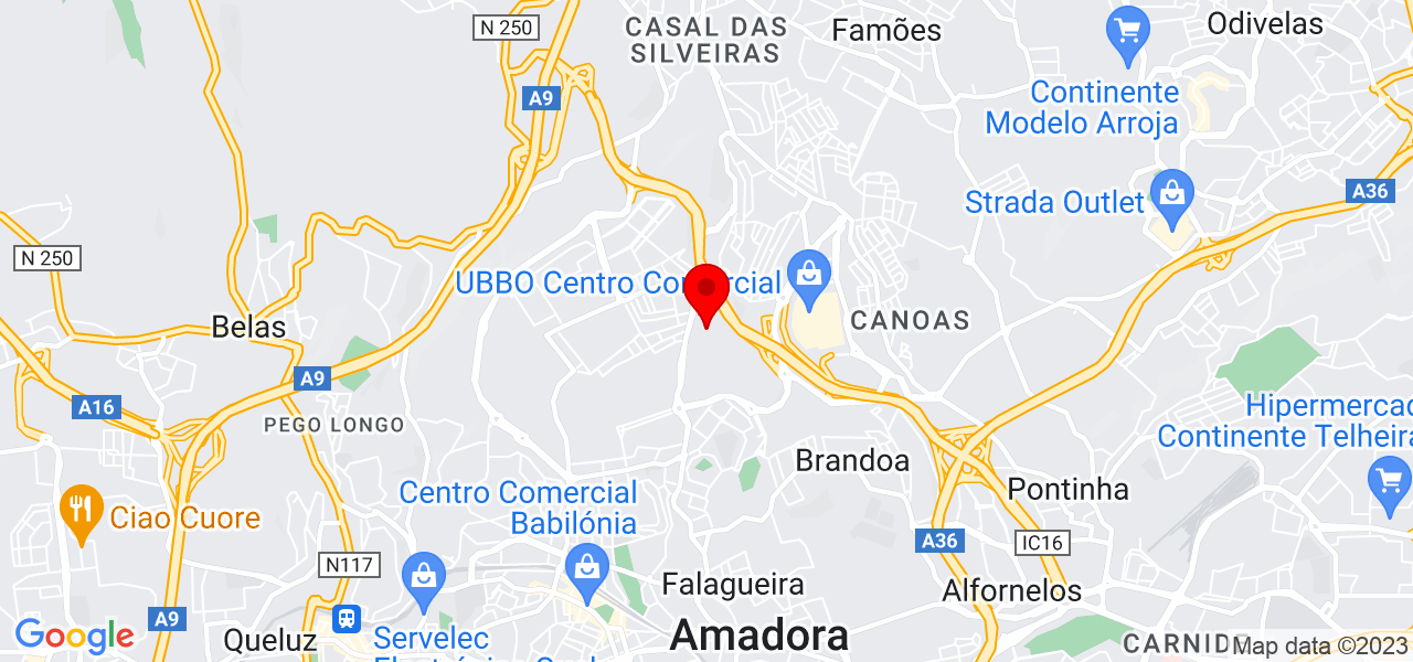 Mafalda alves - Lisboa - Amadora - Mapa