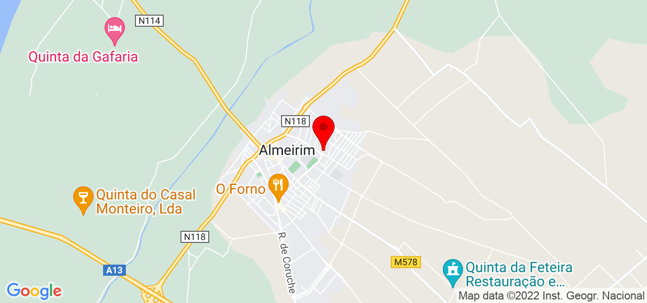 Alves Limpeza em Estofos Portugal - Santarém - Almeirim - Mapa