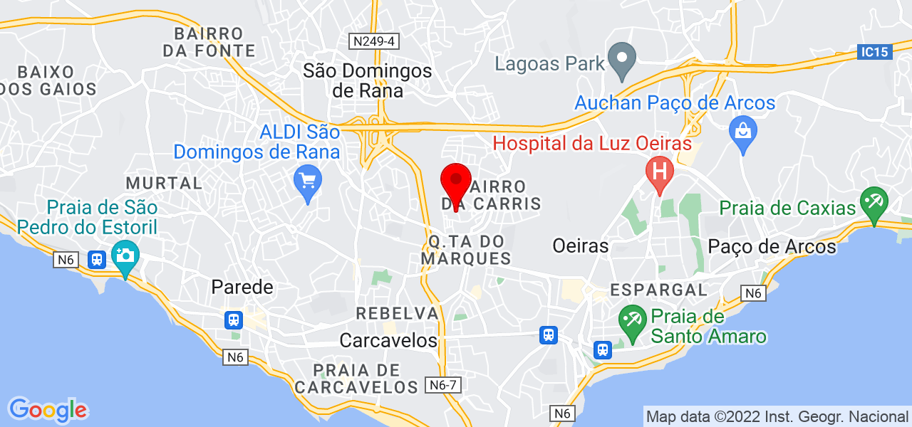 Francisco Arbu&eacute;s Moreira Unipessoal Lda - Lisboa - Cascais - Mapa