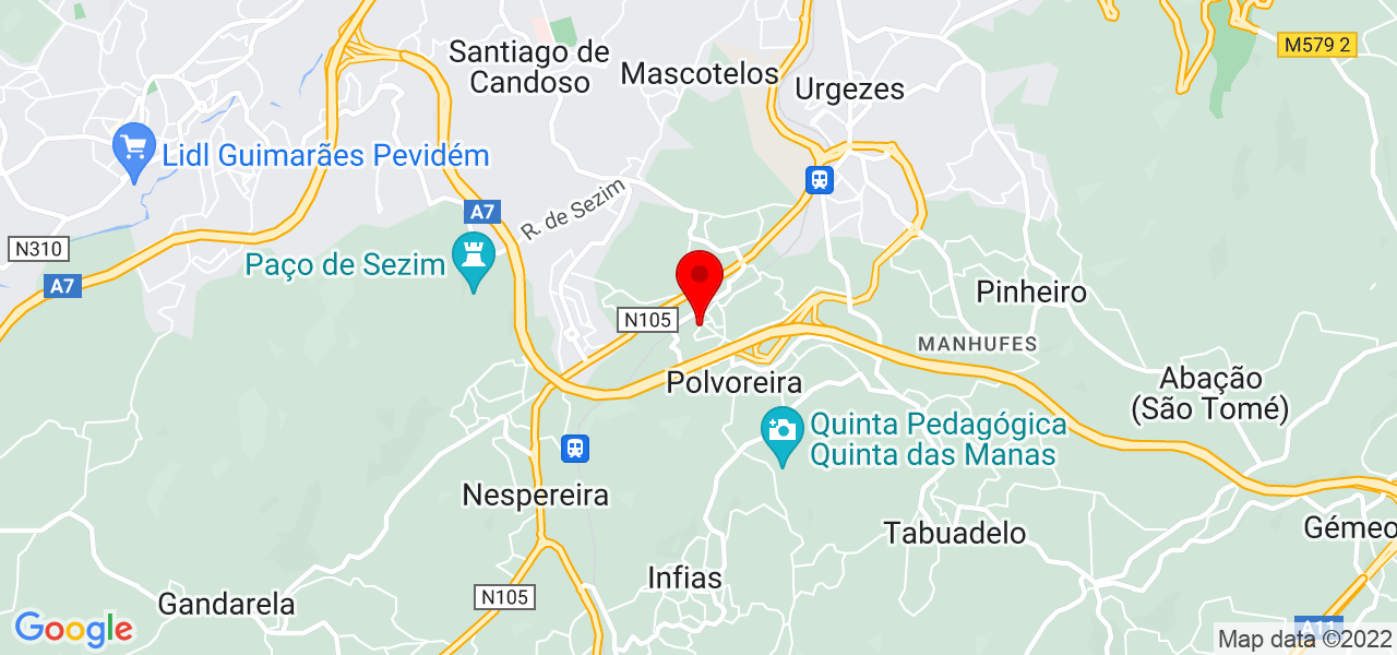 Wallace Sanfazendo entregas (de documentos, encomendas, etc.)tos - Braga - Guimarães - Mapa