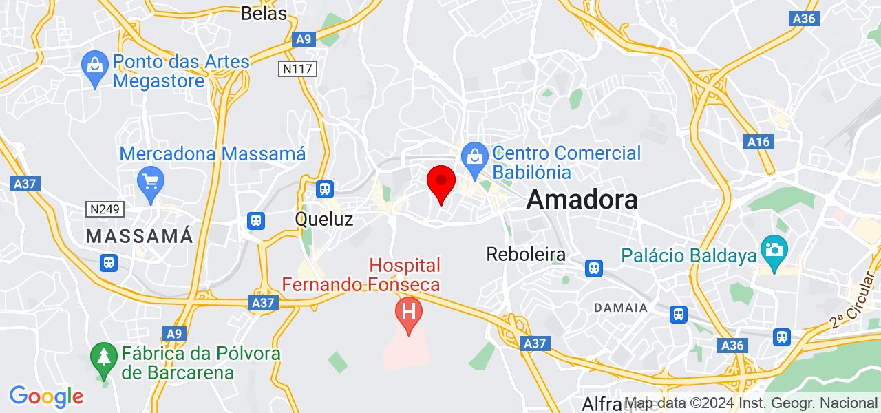 Micaela unhas - Lisboa - Amadora - Mapa