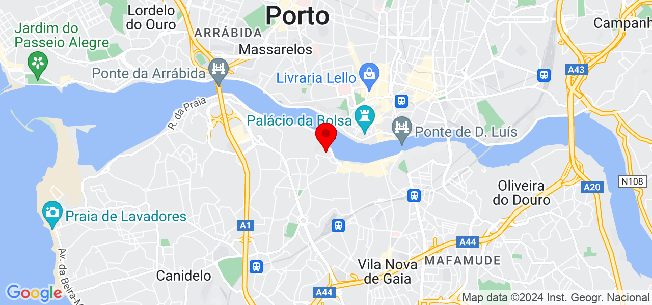 Jos&eacute; Eudes da Silva - Porto - Vila Nova de Gaia - Mapa