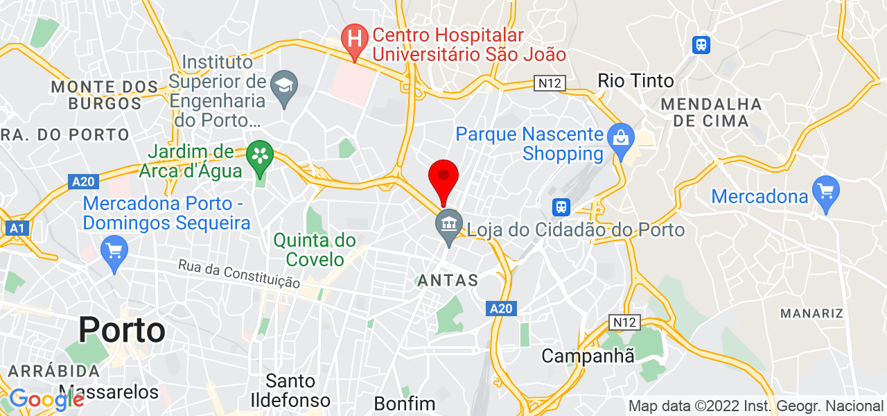 V&iacute;vian Carla dos Santos - Porto - Porto - Mapa