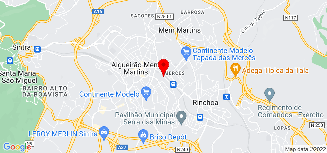 Neide Moreira - Lisboa - Sintra - Mapa