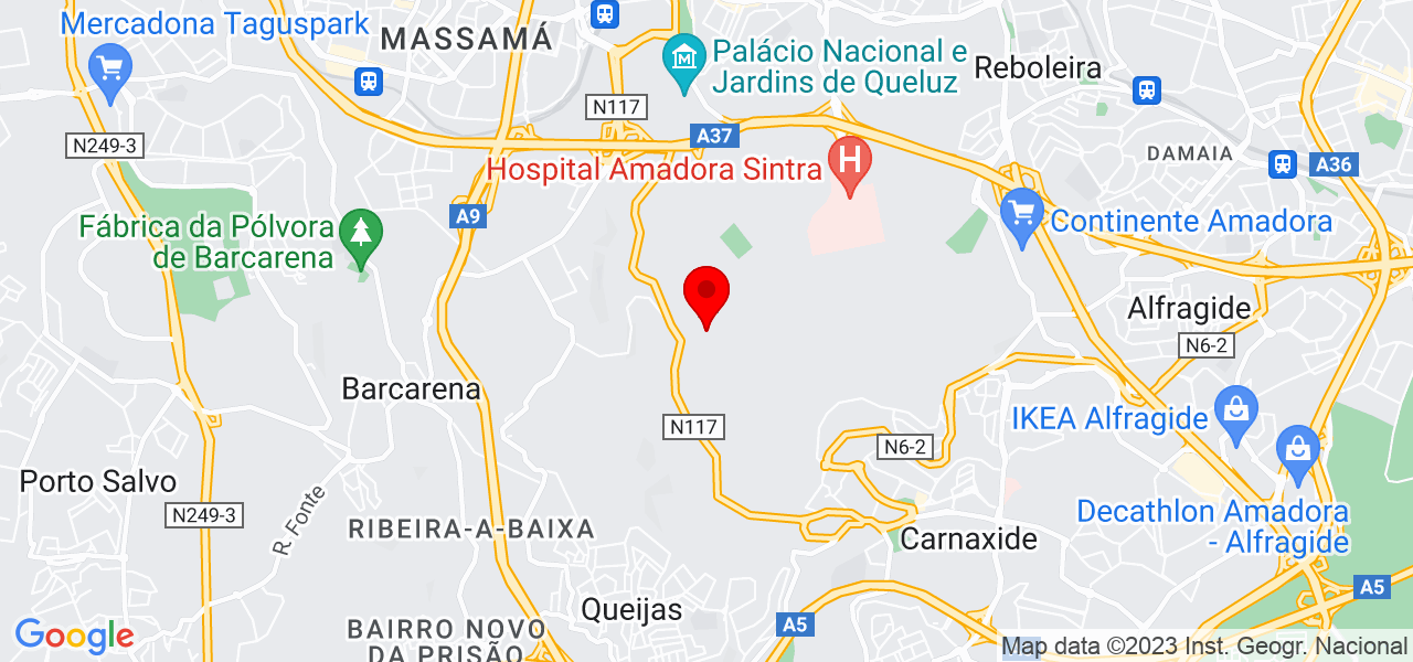 Thiago Santos - Lisboa - Amadora - Mapa