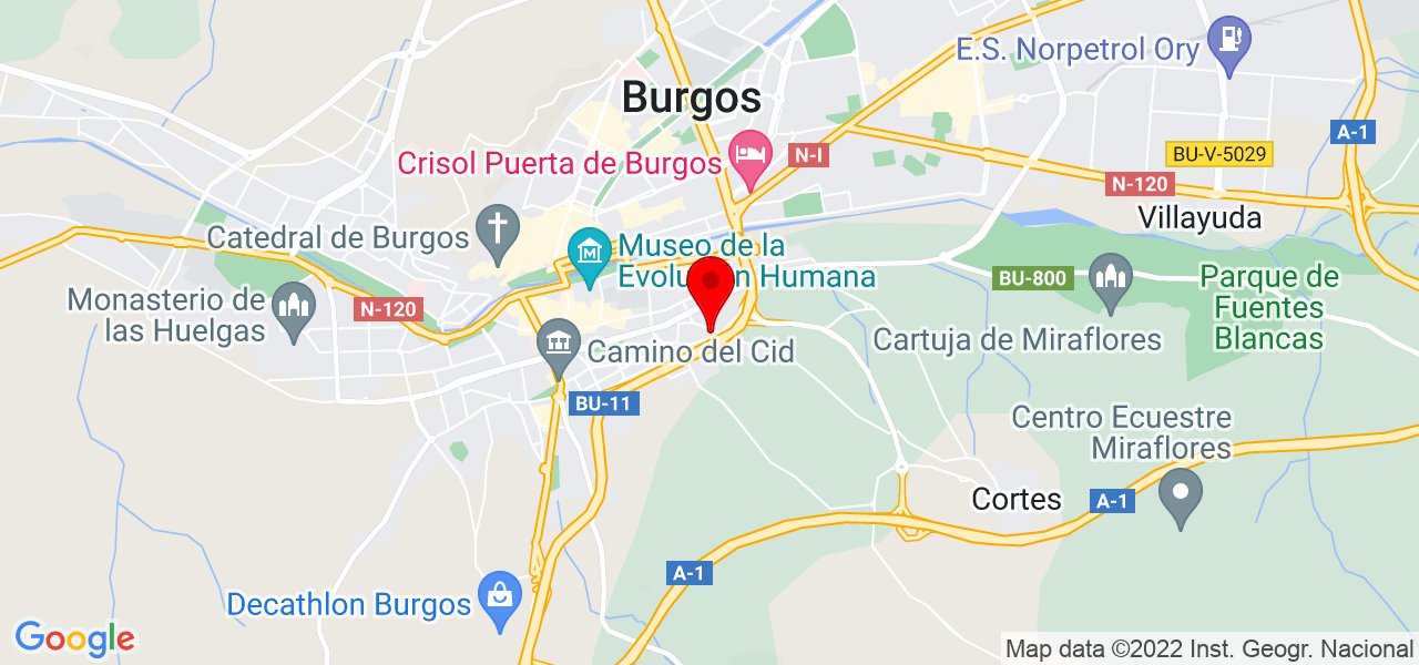 &Aacute;frica - Castilla y León - Burgos - Mapa