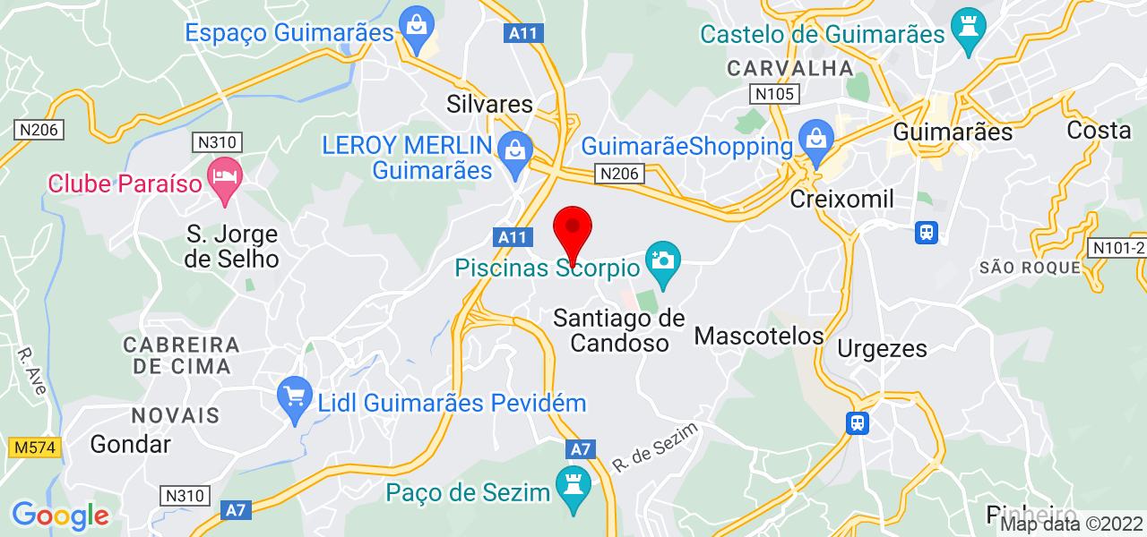 Pedro Faria - Braga - Guimarães - Mapa