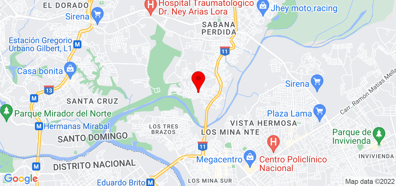 Odaleine Castely - Santo Domingo - Santo Domingo Norte - Mapa