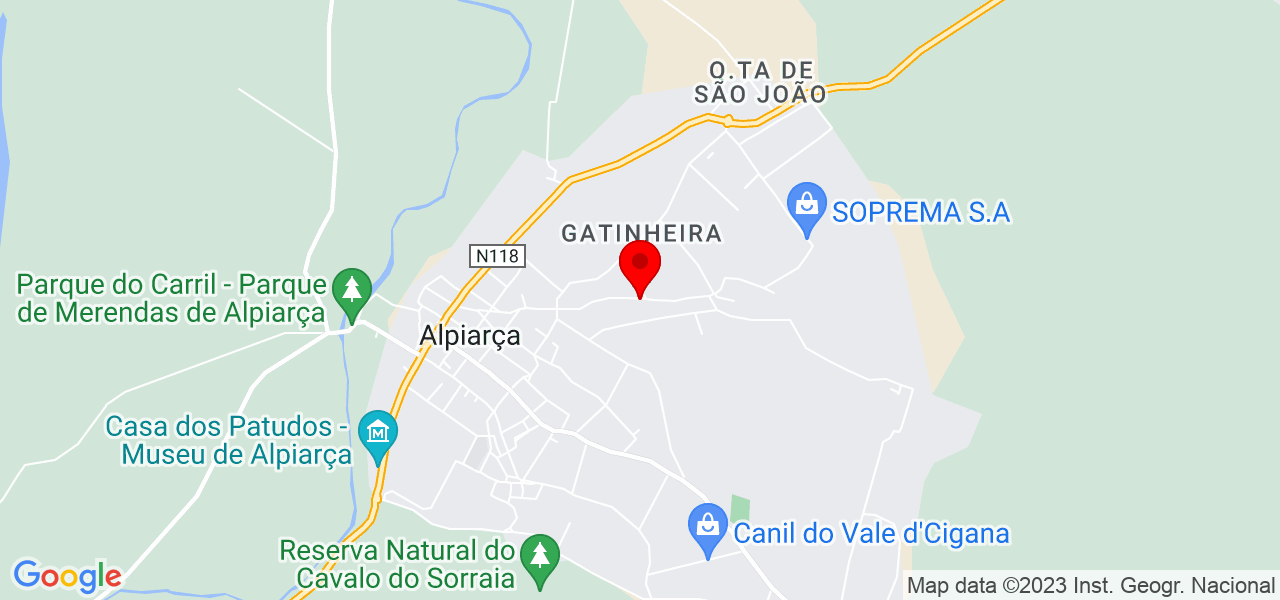 Sofia Nogueira - Santarém - Alpiarça - Mapa