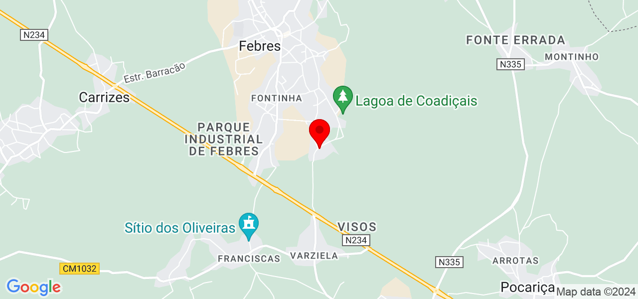 T&eacute;cnico de Rel&oacute;gios - Coimbra - Cantanhede - Mapa