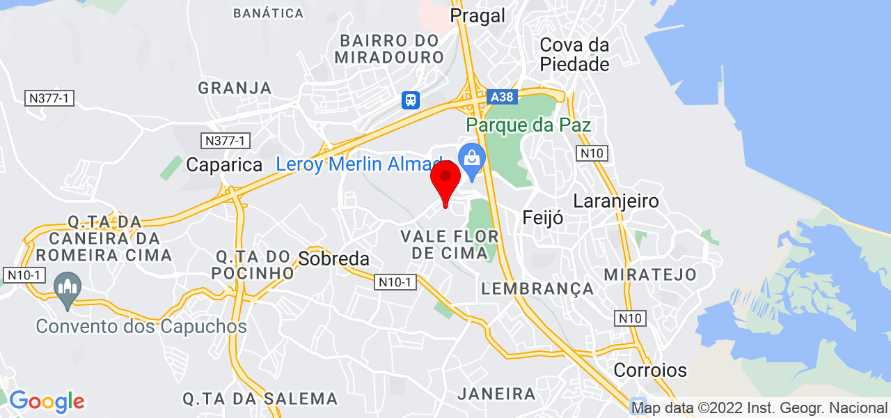Luna Santos - Setúbal - Almada - Mapa