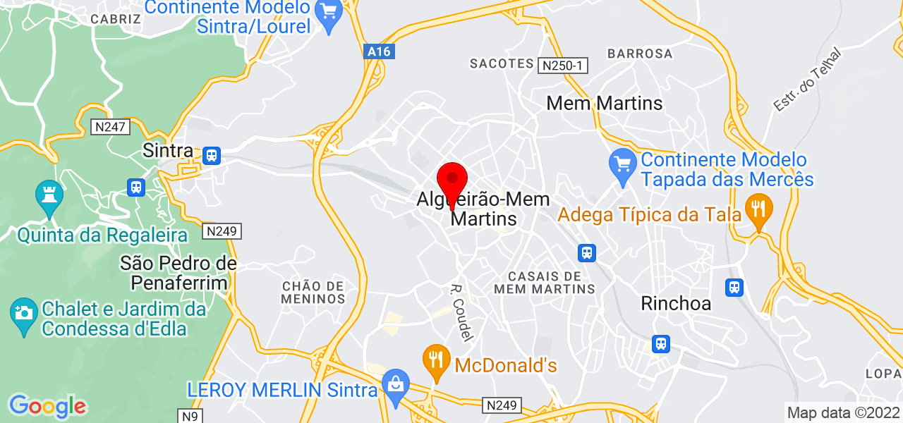Mauro Gomes - Lisboa - Sintra - Mapa