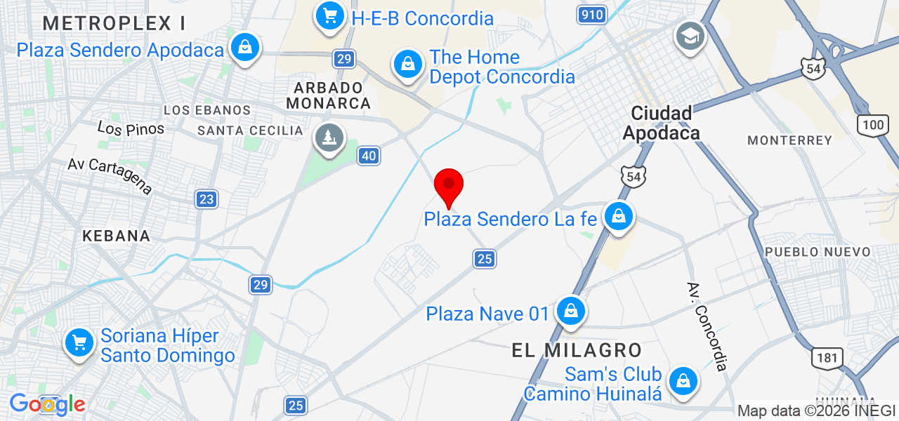 Yeshuá Sefaradi - Nuevo León - Apodaca - Mapa
