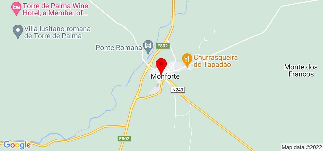 S&oacute;nia Guerra - Portalegre - Monforte - Mapa