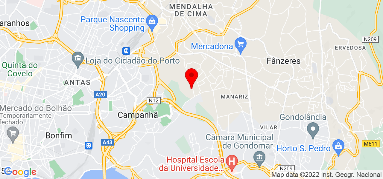 Jos&eacute; Pais - Porto - Gondomar - Mapa