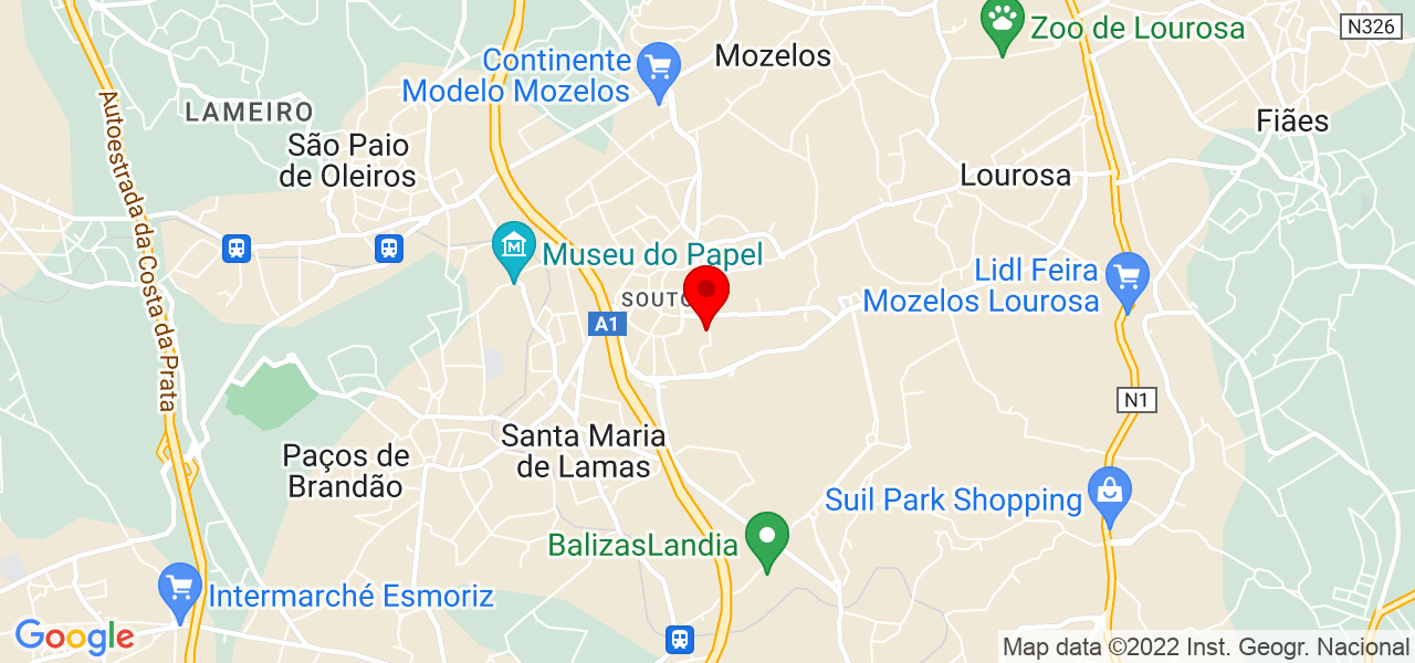 Sofia - Aveiro - Santa Maria da Feira - Mapa
