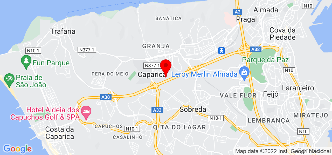 Joana Cam&otilde;es - Setúbal - Almada - Mapa
