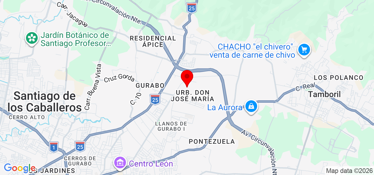 Lic Gilian Toribio - Santiago - Santiago - Mapa