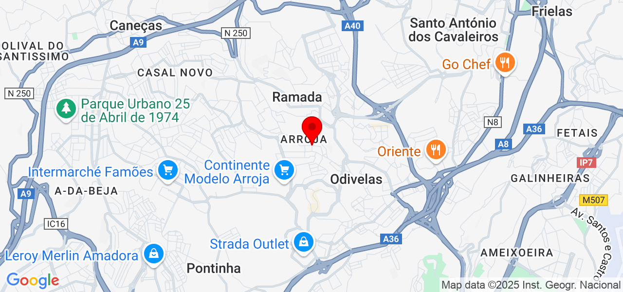 Jéssica Rodrigues - Lisboa - Odivelas - Map