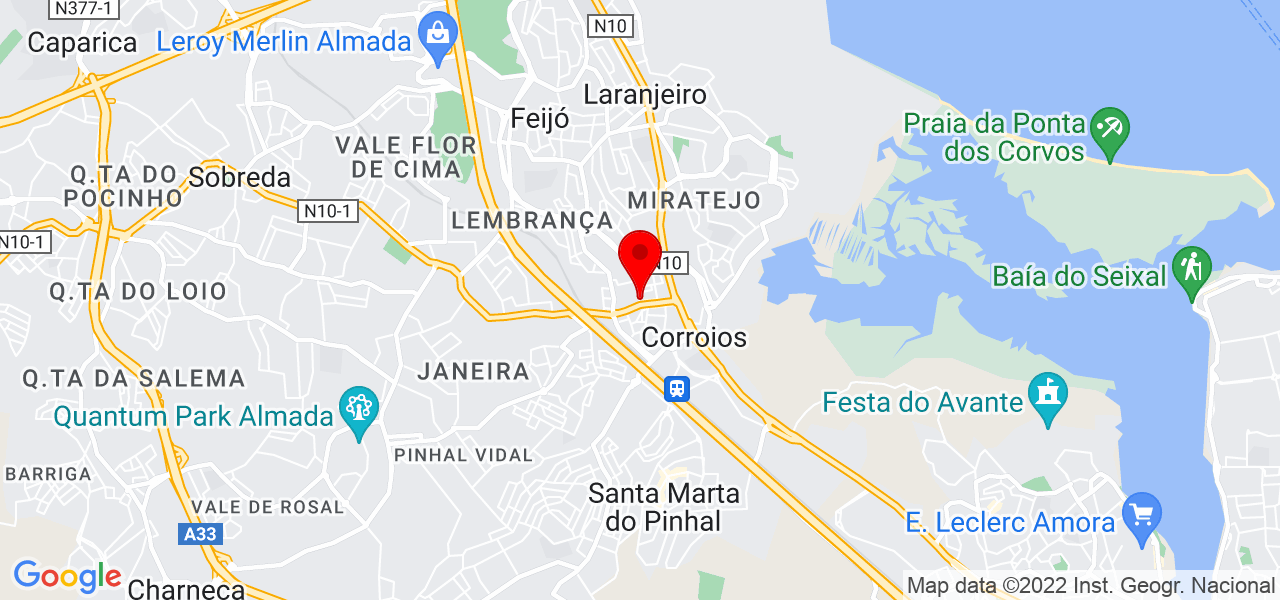Stefan Sequeira - Setúbal - Seixal - Map