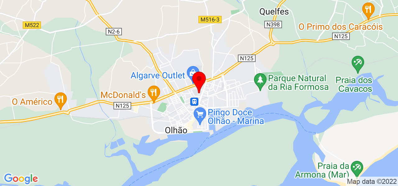 A.M.E .Tec: João - Faro - Olhão - Mapa