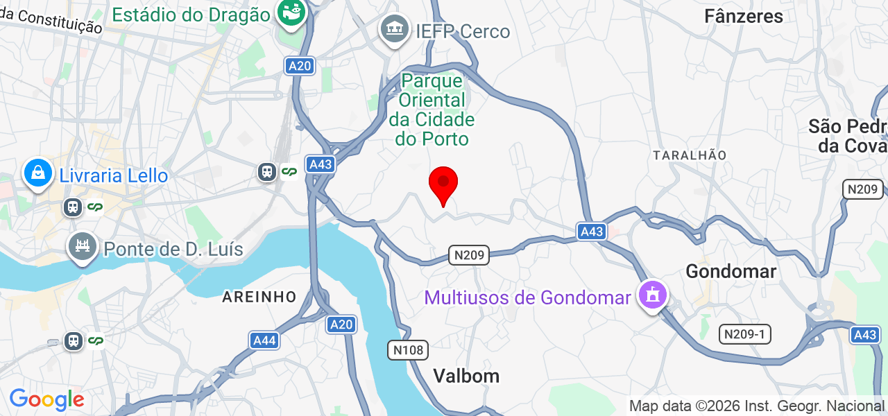 Celcarga - Mudanças Armazenamento e Limpezas - Porto - Gondomar - Mapa