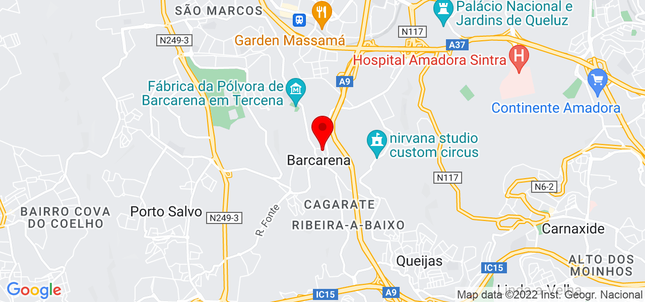 sensivelmente - Lisboa - Oeiras - Mapa