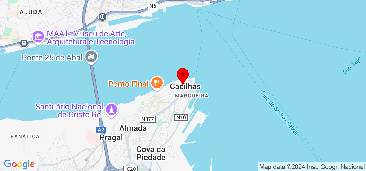 Amanda Stefany - Setúbal - Almada - Mapa