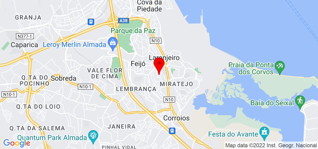 Ronne Cerqueira - Setúbal - Almada - Mapa