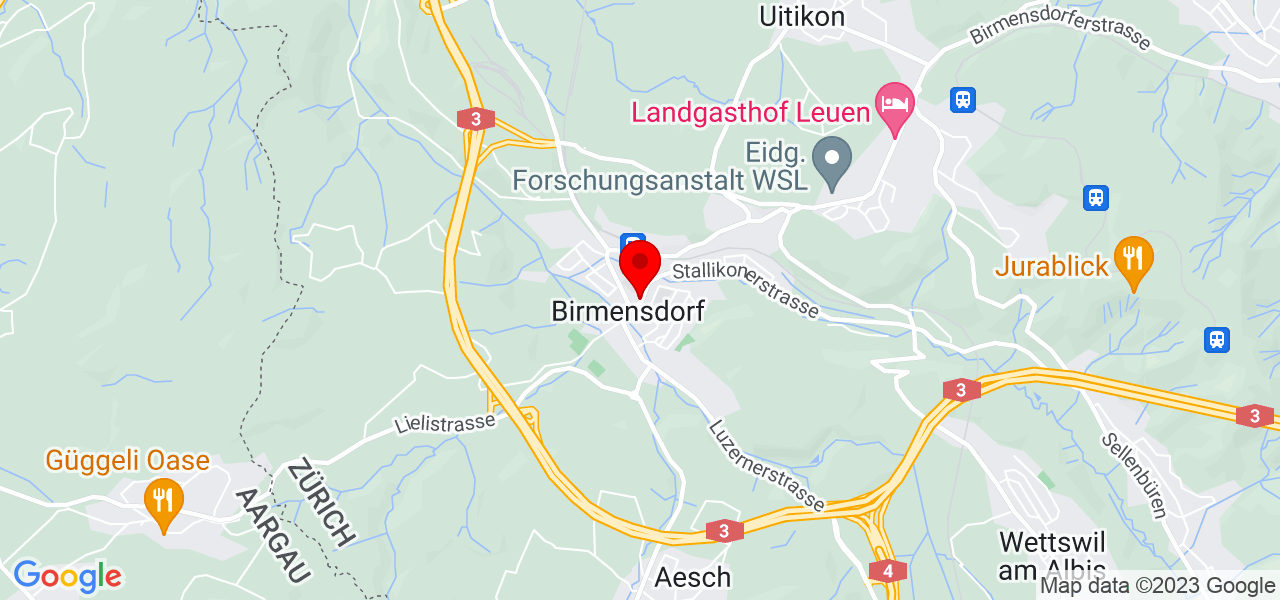 DJ MaDaZu - Zürich - Birmensdorf - Karte