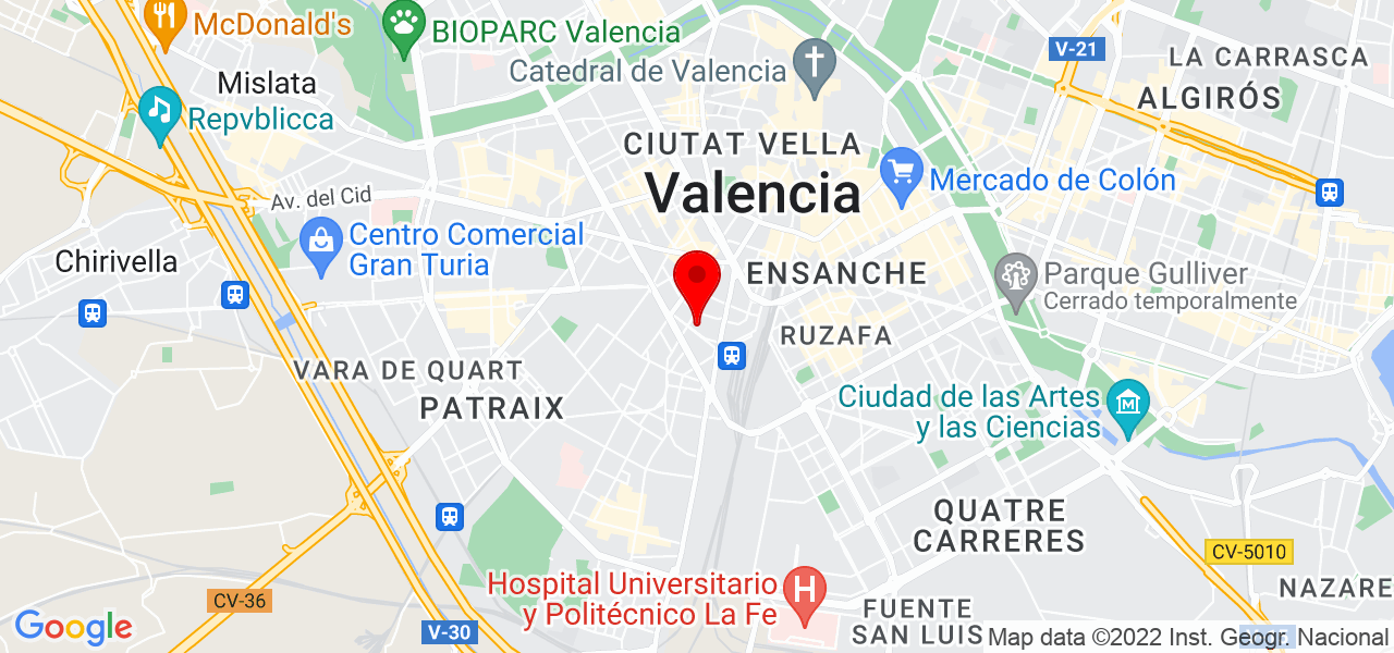 Antonio Martinez Vaquero - Comunidad Valenciana - Valencia - Mapa