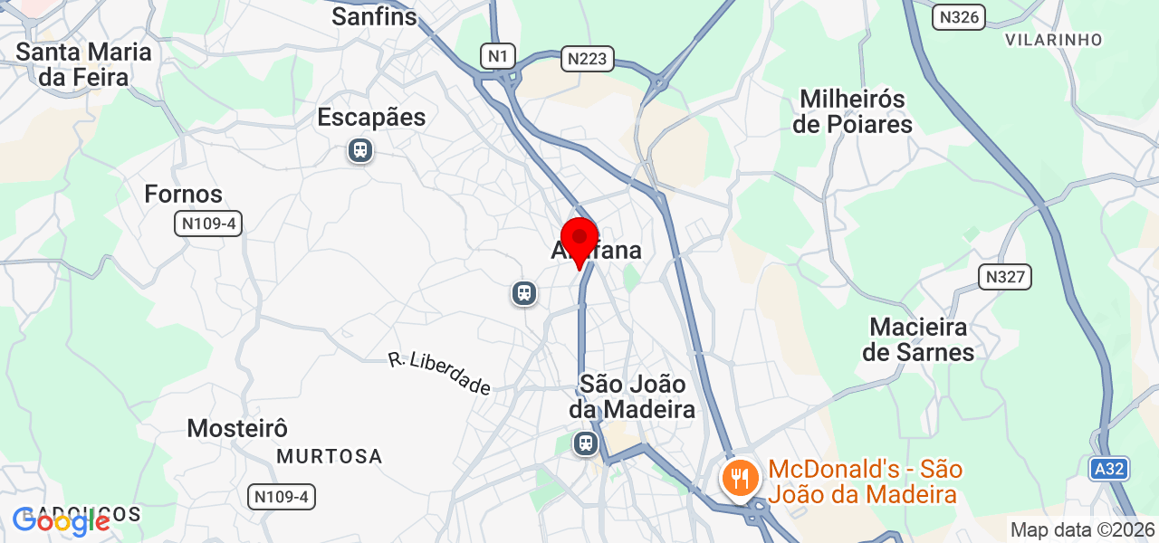 Santuário do Bem-Estar - Aveiro - Santa Maria da Feira - Map