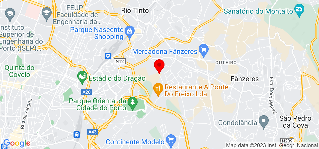 Dts constru&ccedil;&otilde;es e piscinas - Porto - Gondomar - Mapa