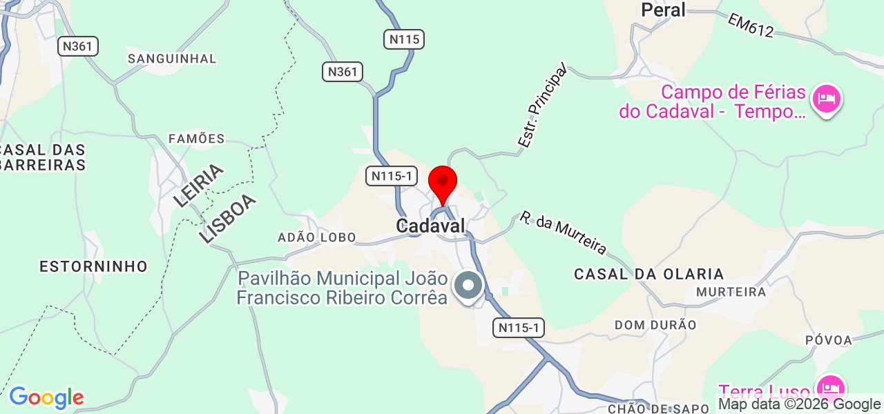 Heleno dos Santos - Lisboa - Cadaval - Mapa