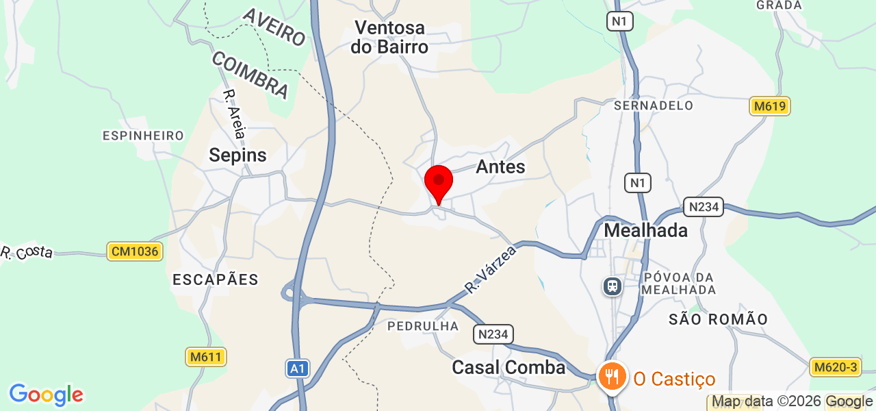 Andreia Santos - Aveiro - Mealhada - Map