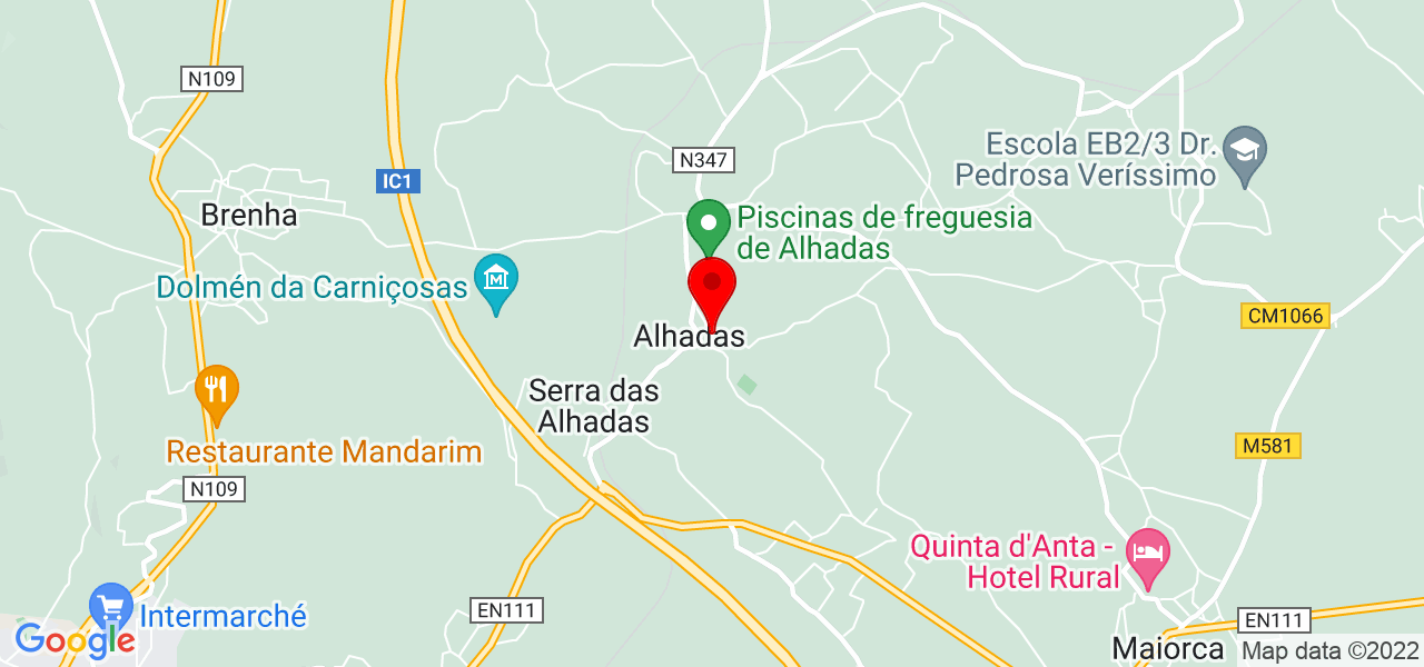 Empregada dom&eacute;stica - Coimbra - Figueira da Foz - Mapa