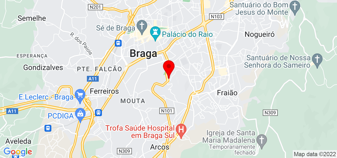 Matheus Nunes - Braga - Braga - Mapa