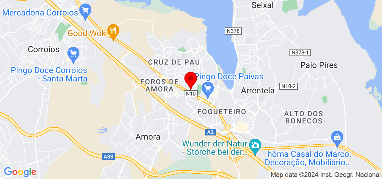 Rog&eacute;rio dos anjos - Setúbal - Seixal - Mapa