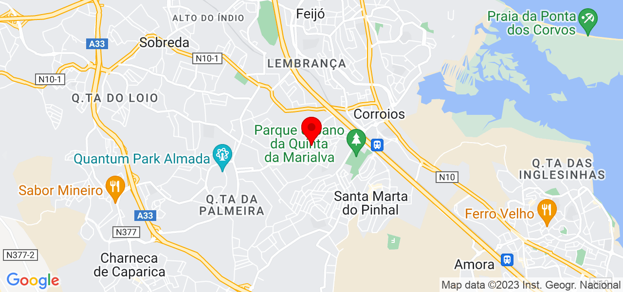 Paula Cristina Morais - Setúbal - Seixal - Mapa