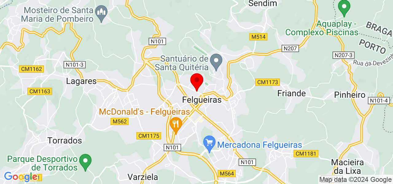 FMTEK - Informatica e servi&ccedil;os - Porto - Felgueiras - Map