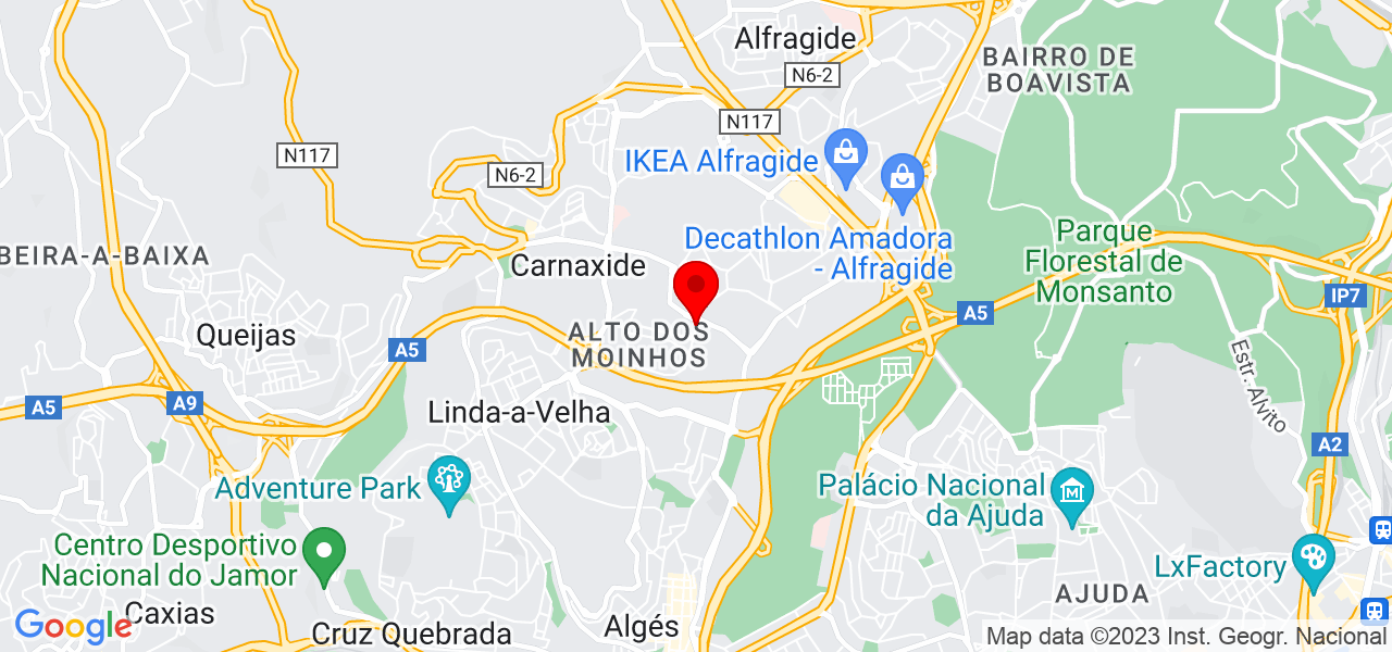 Dem&eacute;trio Martins - Lisboa - Oeiras - Mapa