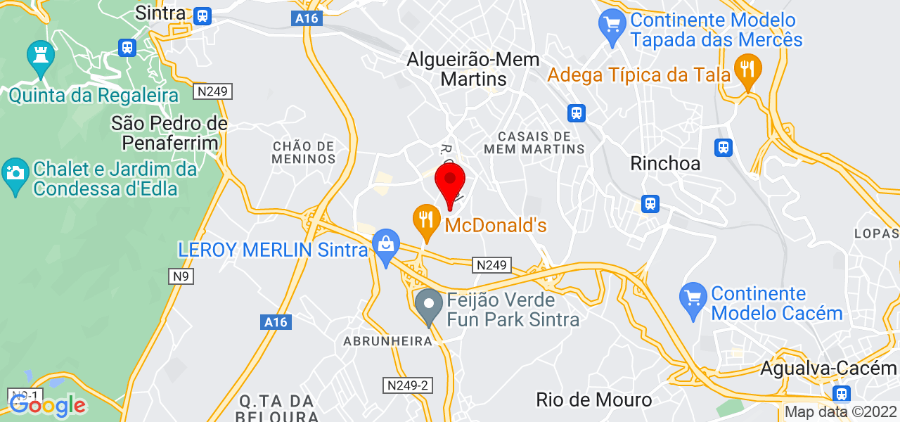 Abra&atilde;o - Lisboa - Sintra - Mapa