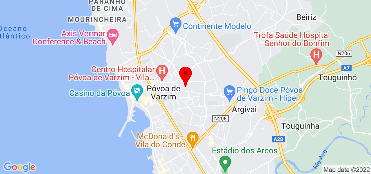 Hugo Serra - Personal Trainer - Porto - Póvoa de Varzim - Mapa