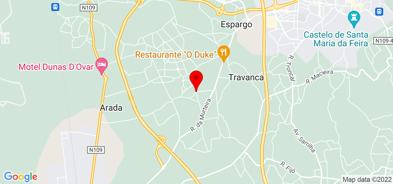 Yerika Da Cunha - Aveiro - Ovar - Mapa