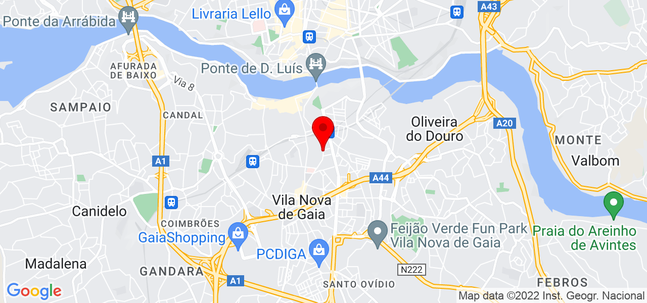Jesus Anjos - Porto - Vila Nova de Gaia - Mapa